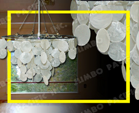 Round Capiz Chips design for capiz chandelier