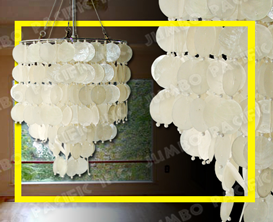 Natural White Capiz Chandelier